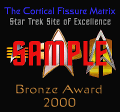 Star Trek Site of Excellence Award Sample Image