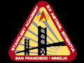 The Starfleet Academy triangular red-and-yellow logo