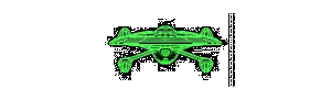 LCARS slideshow display - four views of the USS Prometheus including separation of the ship into three sections during multi-vector assault mode