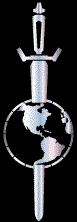 The Starfleet Command symbol of the Mirror universe in the Original Series. It is the planet Earth with a sword through its core along the magnetic poles.