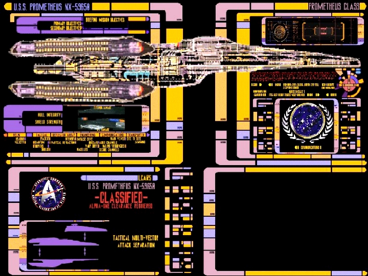 LCARS Display for the USS Prometheus (NX-59650), the experimental prototype for the Prometheus Class starship