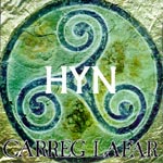The cover design is called 'Trisgel Ar Llech/Triskel on Slate,' and was created by Antwn Owen Hicks of Carreg Lafar.  All rights to it remain with him.  I'm just trying to help publicize the group.