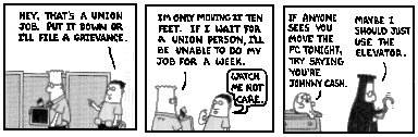 Dilbert the working man.