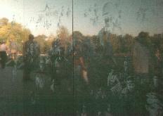 Korean Memorial, If you look really close you can see Frank and Robby's reflection