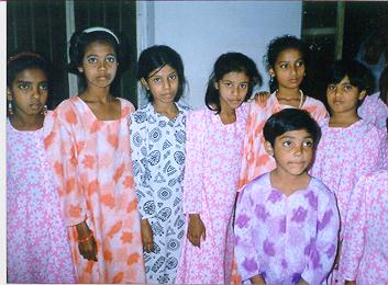 These are bigge girls from our 'Home'. We are giving them private coaching at the home, since they are too big for our Primary Section of Manalil.