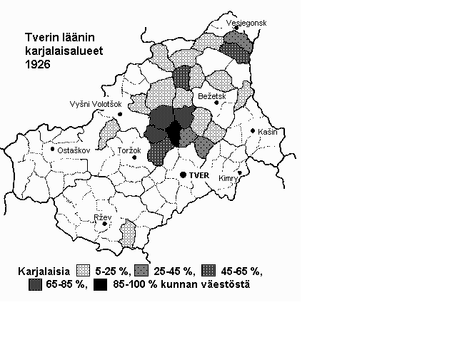 Tverin lnin karjalaisalueet 1926