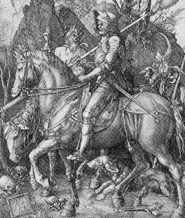 picture 
Knight,  Death,  and  the  Devil  by  Albrecht  Durer