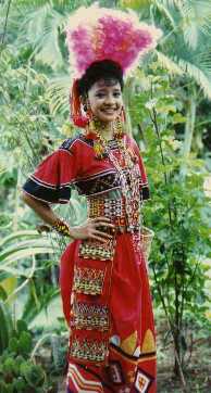 Maricel R. Barroso wearing the native costume.