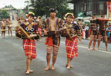 The traditional parade of the Cultural Minorities during the annual festival.
