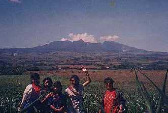 Mt. Kitanglad and in the foreground is a farm.