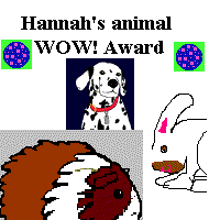 Hannah's Animal WOW Award