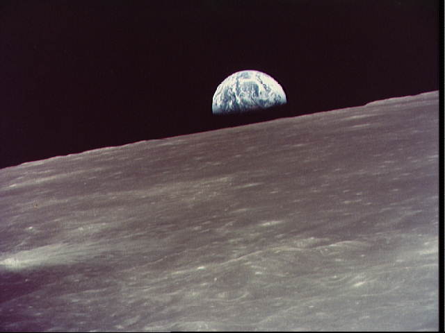 Earth Rising Over the Moon, NASA