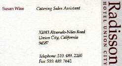 Radisson Hotel Card