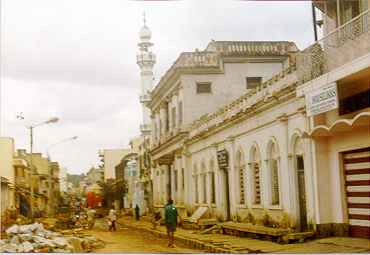 Malabar Boarding House on the right attached to the Mosque