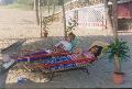Relaxing on beach chairs