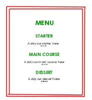 menu card