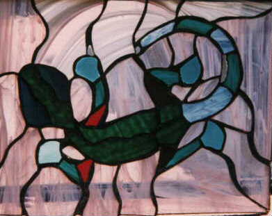 stained glass lizard