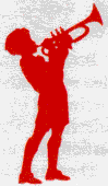 Boy playing a trumpet