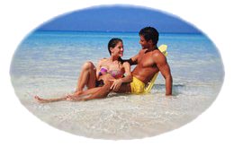 Picture of man and woman on beach