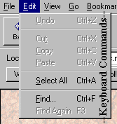 The Edit Menu