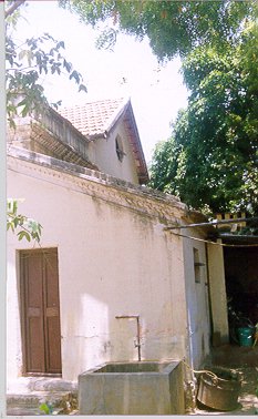 A view of the back of the house
