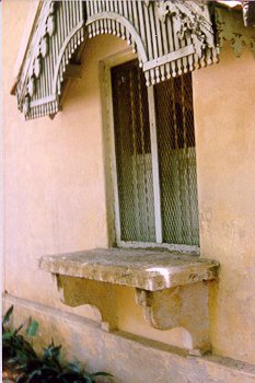 A window of the Pereira house on Tate Lane