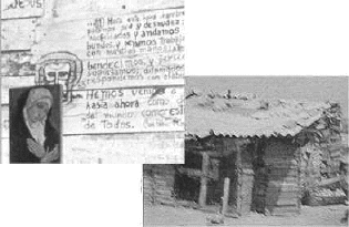 Exterior y detalle del interior de la barraca de Kiko Arg�ello.