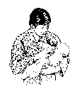 Father feeding child