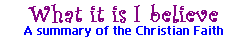 My Beliefs