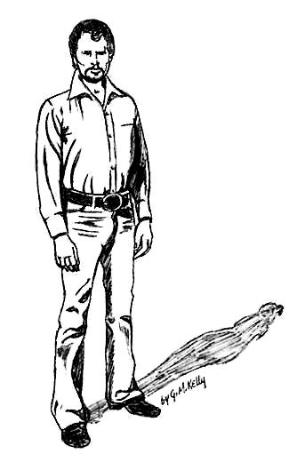 Self-portrait from The Newaeon Newsletter, 
Volume IV, Number 2, May 1985 E.V.