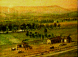 Whitman Mission in 1845, painting by William Henry Jackson