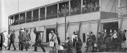 Immigrants arriving in America