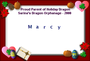I adopted Marcy from the Darksbane Dragons