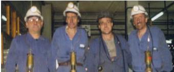 De izquierda a derecha, Jes�s Angel, yo, Nacho (delegado minero de seguridad) e Ignacio