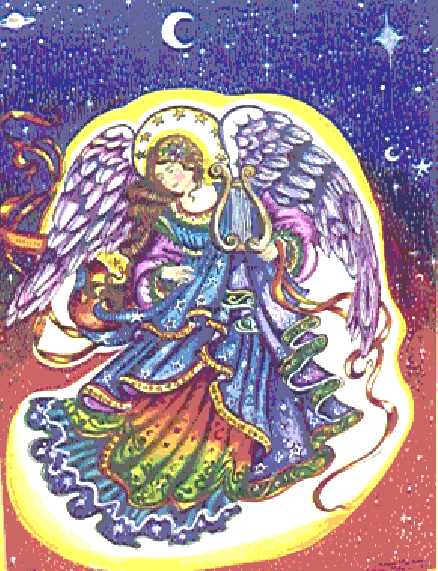 Dhyana Mackenzie's Harp Playing Angel
