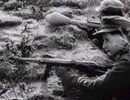 soldiers with Panzerfaust and MP 40 during an exercise