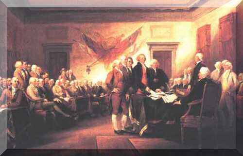 Jefferson entrega a Declara&ccedil;&atilde;o de Independ&ecirc;ncia