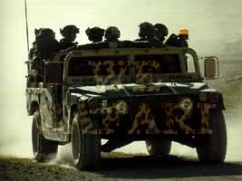 The 1St Cavalry division's hummer - troop carrier.