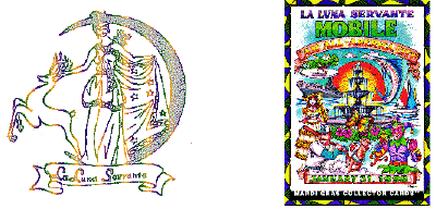 La Luna Mardi Gras Emblem & 1998 Card