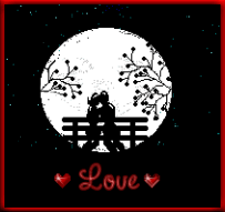 lovers in silhouette