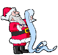 SANTA WITH LIST GRAPHIC
