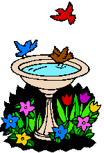 ANIMATED BIRD BATH GRAPHIC