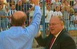 Diego de la Villa y Perico Rodri en la presentacin del Recre 1999-2000