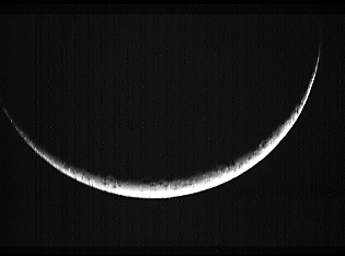 3d moon hang low in the horizon