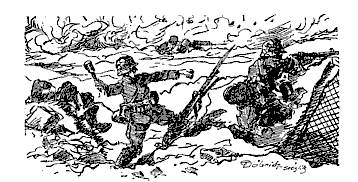 Deutsche Infanterie in der Verteidigung