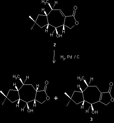 Hydrogenating of lactarorufin N