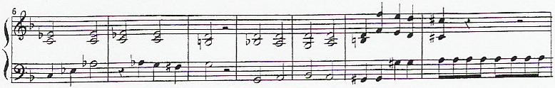 Piano notation - old style.