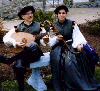 Passing Time with Lute on Bench