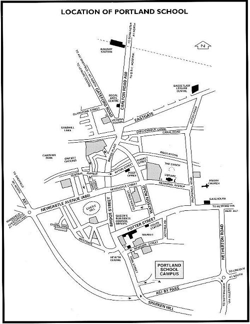 Location of Portland School...