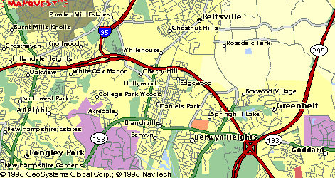 Washington DC I-95/295 Exits